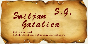 Smiljan Gatalica vizit kartica